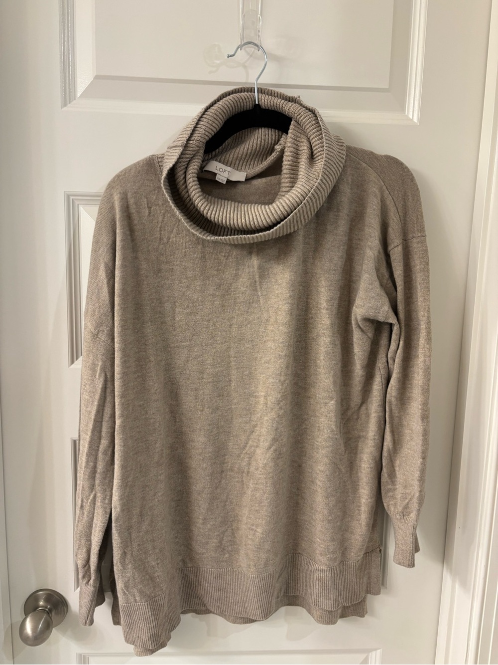 LOFT Cowl Neck Sweater in Brown Size XXL Like New